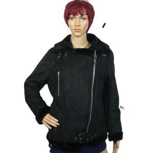 TOPSHOP BLACK EXPOSED ZIPPER JACKET